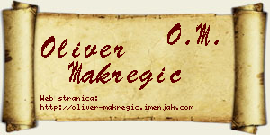 Oliver Makregić vizit kartica